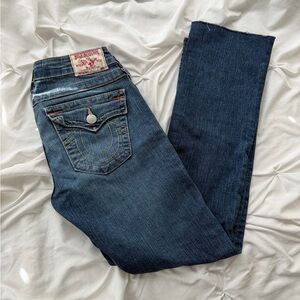 True Religion Dark Blue Straight Leg Jeans